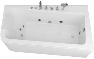 Акриловая ванна Grossman GR-17095-1R 170x95см с гидромассажем правосторонняя