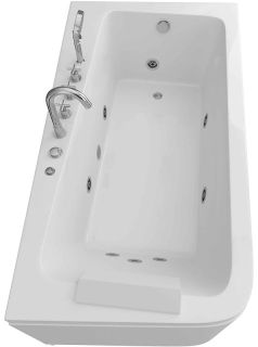 Акриловая ванна Grossman GR-17095-1R 170x95см с гидромассажем правосторонняя