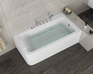 Акриловая ванна Grossman GR-17095-1R 170x95см с гидромассажем правосторонняя