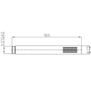 Душевая лейка Bossini Slim-Rain B00253.073 чёрный матовый