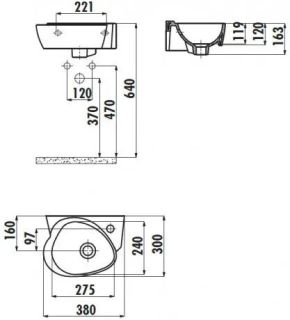 Детская раковина Creavit Cocuk CK035-00CB00E-FF00 38 см белый с декором