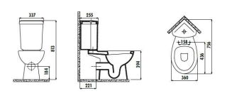 Бачок для углового унитаза Creavit Corner SD440-00CB00E-0000