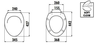Крышка-сиденье Creavit Corner/Cinar KC0703.01.0000E микролифт