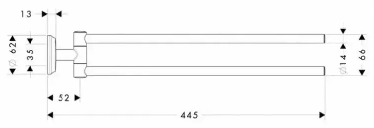 Полотенцедержатель Hansgrohe Logis Classic 41612000 хром