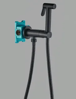 Гигиенический душ со смесителем ALMAes AGATA AL-877-03  чёрный