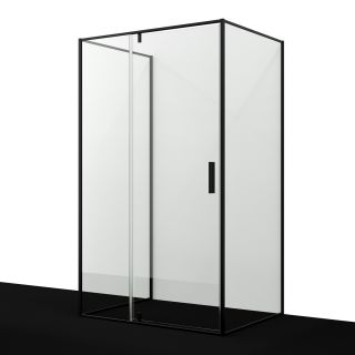 Душевой уголок WasserKRAFT Elbe 74P21 120x90 см профиль чёрный матовый стекло прозрачное