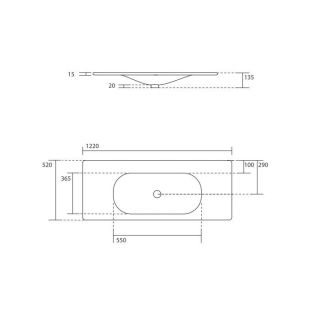 Раковина Kerasan Shape 548001*1 белая 122 см Раковина Kerasan Shape 548001*1 белая 122 см