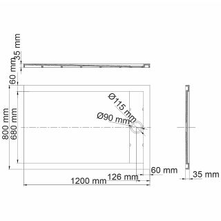 Душевой поддон из искусственного камня WasserKRAFT Mindel 120х80 85T06 Белый матовый Душевой поддон из искусственного камня WasserKRAFT Mindel 120х80 85T06 Белый матовый
