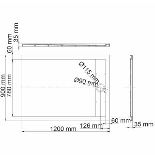 Душевой поддон из искусственного камня WasserKRAFT Mindel 120х90 85T07 Белый матовый Душевой поддон из искусственного камня WasserKRAFT Mindel 120х90 85T07 Белый матовый