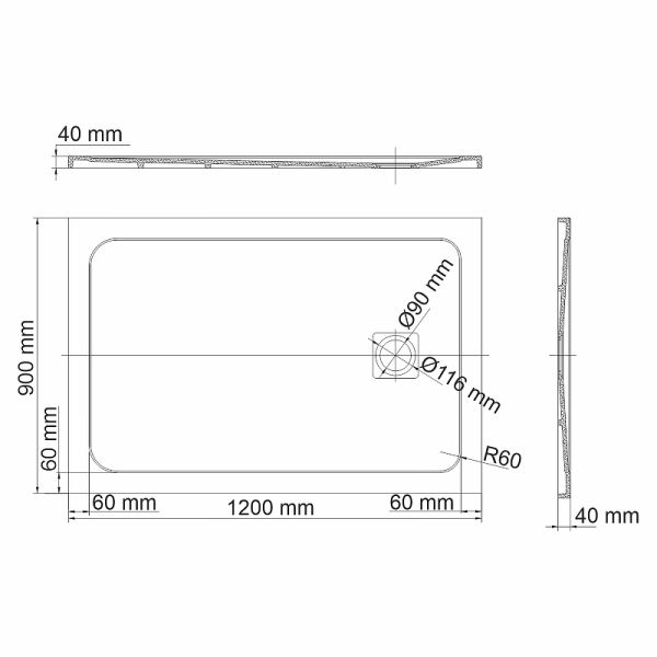 Душевой поддон из искусственного камня WasserKRAFT Neime 120х90 19T07 Черный матовый Душевой поддон из искусственного камня WasserKRAFT Neime 120х90 19T07 Черный матовый
