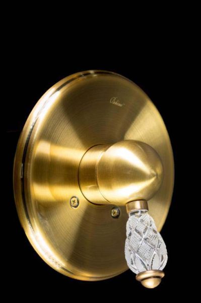 Смеситель встраиваемый Boheme Crystal для душа бронза 305-CRST