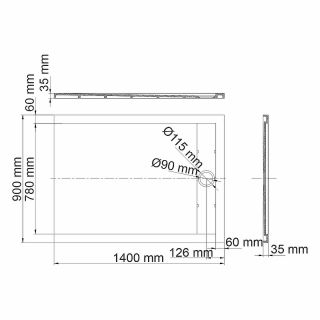 Душевой поддон из искусственного камня WasserKRAFT Rhin 140x90 44T36 Белый матовый Душевой поддон из искусственного камня WasserKRAFT Rhin 140x90 44T36 Белый матовый