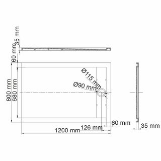 Душевой поддон из искусственного камня WasserKRAFT Wiese 120x80 84T06 Серый матовый Душевой поддон из искусственного камня WasserKRAFT Wiese 120x80 84T06 Серый матовый