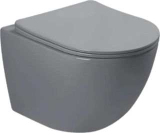 Унитаз подвесной SantiLine SL-5005MG безободковый серый матовый Унитаз подвесной SantiLine SL-5005MG безободковый серый матовый