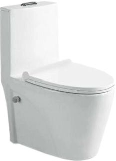 Унитаз-моноблок SantiLine SL-5012 безободковый белый Унитаз-моноблок SantiLine SL-5012 безободковый белый