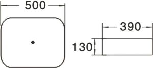 Раковина накладная SantiLine SL-1051MG 50см серый матовый