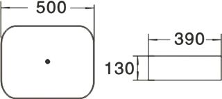 Раковина накладная SantiLine SL-1051MG 50см серый матовый