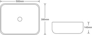 Раковина накладная SantiLine SL-7025 50см коричневый мрамор