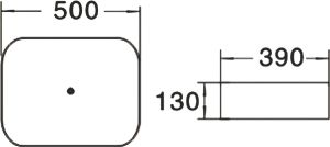 Раковина накладная SantiLine SL-1051MR 50см красный матовый