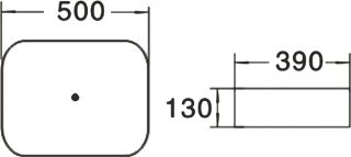Раковина накладная SantiLine SL-1051MR 50см красный матовый