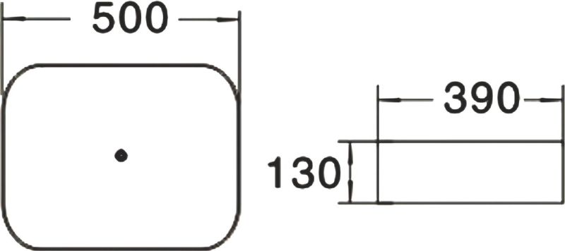 Раковина накладная SantiLine SL-1051MR 50см красный матовый