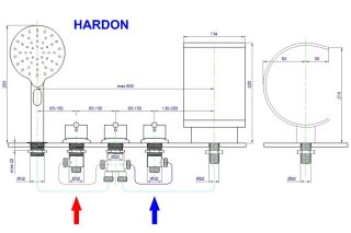 Смеситель на борт ванны Royal Bath Hardon хром RB611 Смеситель на борт ванны Royal Bath Hardon хром RB611