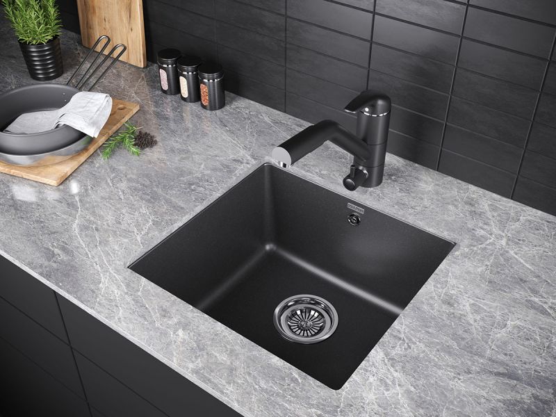 Смеситель для кухни Paulmark Hessen He213017-401 антрацит
