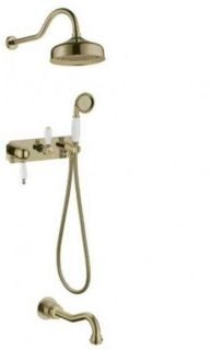 Душевая система Boheme, встроенный Medici 308-BSW с кристаллами SW  бронза