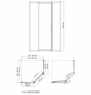 Душевой уголок WasserKRAFT Naab 90x90 86S11 профиль Хром стекло прозрачное