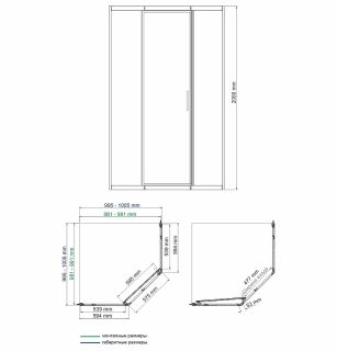 Душевой уголок WasserKRAFT Naab 100x100 86S38 профиль Хром стекло прозрачное