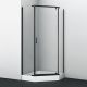 Душевой уголок WasserKRAFT Wiese 90x90 84P11 профиль Черный матовый стекло прозрачное