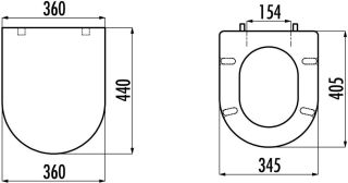 Крышка-сиденье Creavit Hisar KC1503.01.0000E микролифт