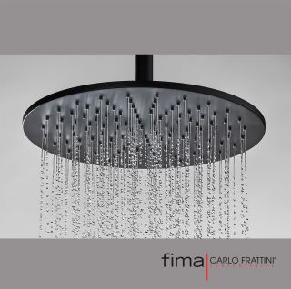 Верхний душ Carlo Frattini Wellness F2224/2NS 30 см чёрный матовый