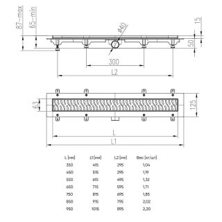 Душевой лоток Veconi Medium 950 V950M с решеткой Хром глянцевый Душевой лоток Veconi Medium 950 V950M с решеткой Хром глянцевый