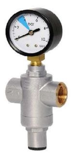 Редуктор давления, ELSEN, поршневой, 1 1/4, В, с манометром, давление на выходе, бар-1-6,5, PN, бар-25, EPR04.114114, T°C -130, латунь