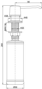 Дозатор Paulmark Sauber D001-418 чёрный металлик