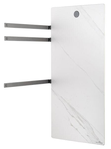 Полотенцесушитель электрический Wonzon & Woghand Stuttgart WW-A503-GM 42x80 см с каменной плитой белый мрамор/тёмный графит