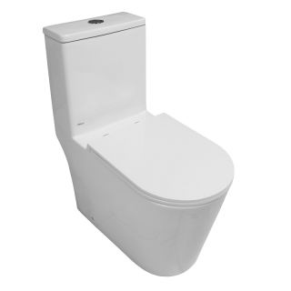 Унитаз-моноблок Azario Eagle AZ-80673 безободковый торнадо белый