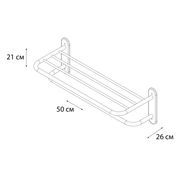 Полка для полотенец Fixsen Hotel 50 см (FX-31015A) Полка для полотенец Fixsen Hotel 50 см (FX-31015A)