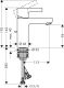 Смеситель Hansgrohe Metris S 31060000 для раковины с д/к