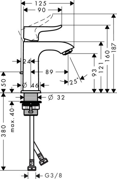 Смеситель Hansgrohe Metris 31088000 для раковины с д/к Смеситель Hansgrohe Metris 31088000 для раковины с д/к