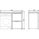 Тумба COMFORTY Лозанна 120 00-00014813, с графитовой столешницей с раковиной Art Inside