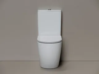 Напольная пристенная чаша унитаза Ceramicanova Мия (Mia) CN1801T-B торнадо белый