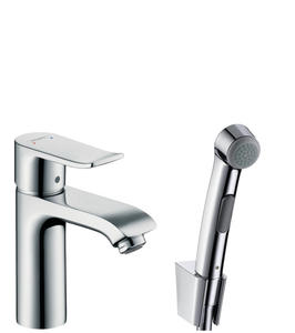 Смеситель Hansgrohe Metris 31285000 для раковины с гигиеническим душем