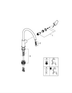 Смеситель для кухни Grohe BauEdge 31367001 Хром