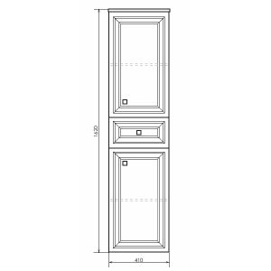 Comforty Шкаф-колонна "Феррара-40" белый