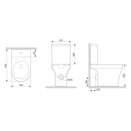 Унитаз Damixa Skyline DX35C8600SC с сиденьем микролифт