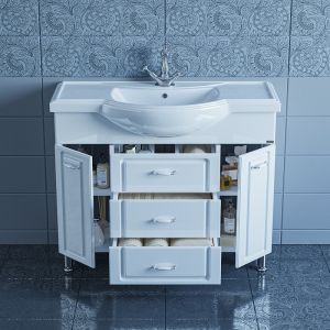 Тумба под раковину СанТа Монарх 700105 105см белый