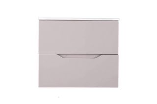 Orange Line Li-60TuL+Ra тумба с раковиной подвесная, латте матовый Orange Line Li-60TuL+Ra тумба с раковиной подвесная, латте матовый