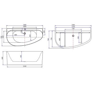 Акриловая ванна Allen Brau Priority 2.31005.21A 160x78 см